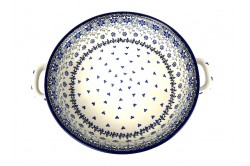420 Bunzlau Ronde schaal met open handvaten 2158X 26 cm Ronde Schalen
